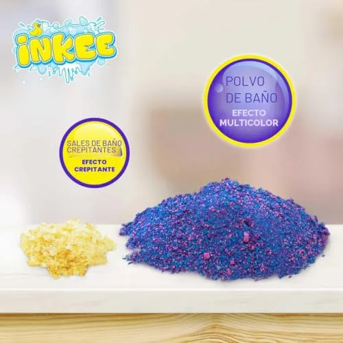 INKEE ▫️ Bath Dust Galupy Mermaid, 16 saquetas de pó de sereia para a banheira, sais de banho com efeito crepitante e aroma a batido de banana. 2
