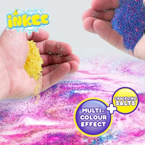 INKEE ▫️ Bath Dust Galupy Mermaid, 16 saquetas de pó de sereia para a banheira, sais de banho com efeito crepitante e aroma a batido de banana. 3
