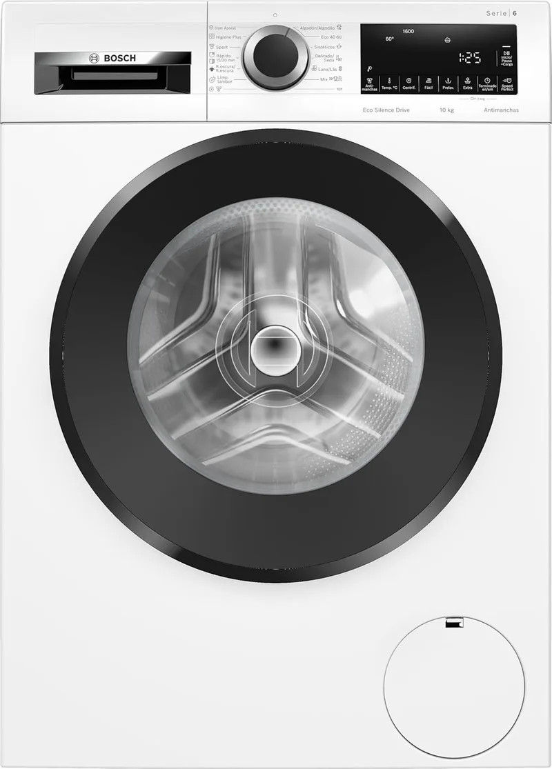 Bosch ▫️ Máquina de lavar roupa de instalação livre, 10 kg, 1600 RPM, Série 6, Função Pausa + Recarga, Branco, WGG256Z0ES