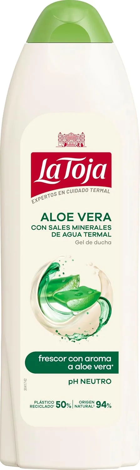 La Toja ▫️ Gel creme de duche Aloé Vera, cuidado ideal para todos, pele macia, elástica e suave, 600 ml