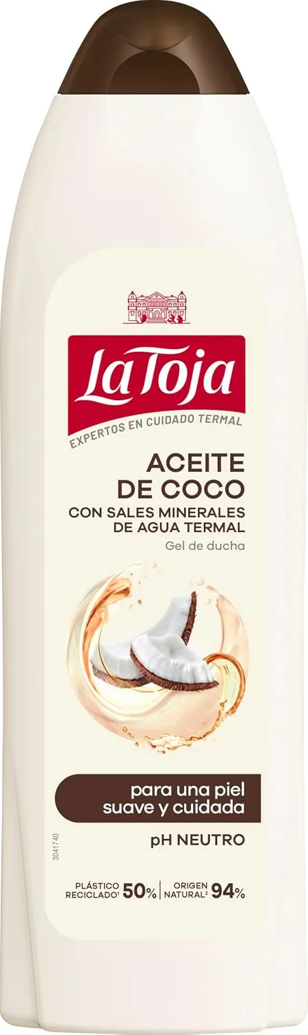 La Toja ▫️ Gel de Banho com Óleo de Coco, Pele Irresistivelmente Suave, Cuidada e Cheia de Vitalidade, Protege Contra a Secura, 600 ml