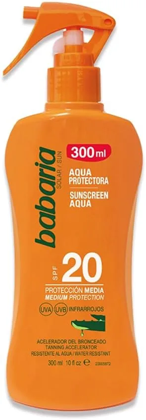 Babaria ▫️ Leite Corporal Protetor Spf20 | Creme Corporal Hidratante Para Homem e Mulher | Protetor Solar Spf20 | Leite Corporal Hidratante Com Aloé Vera | Creme Solar