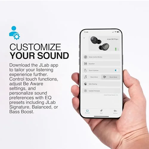JLab ▫️ Auscultadores sem fios Bluetooth Go Air Pop+ - 35 h, azul-marinho 3