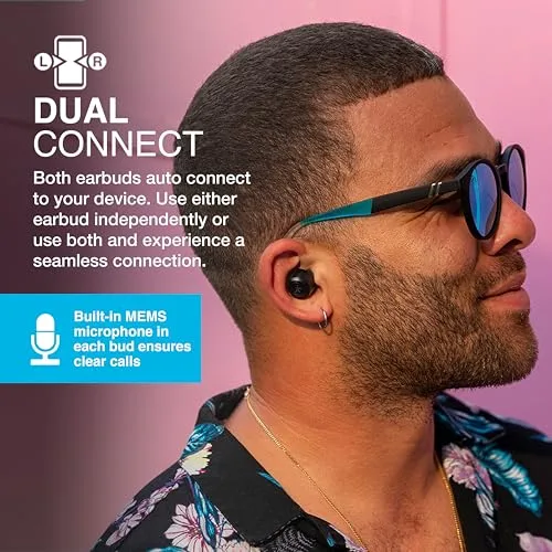 JLab ▫️ Auscultadores sem fios Bluetooth Go Air Pop+ - 35 h, azul-marinho 5