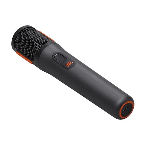 JBL ▫️ PartyBox JBLPBWIRELESSMIC - Conjunto de microfones sem fios digitais, dinâmicos e unidirecionais, distância efetiva até 30 m, cor preta 2