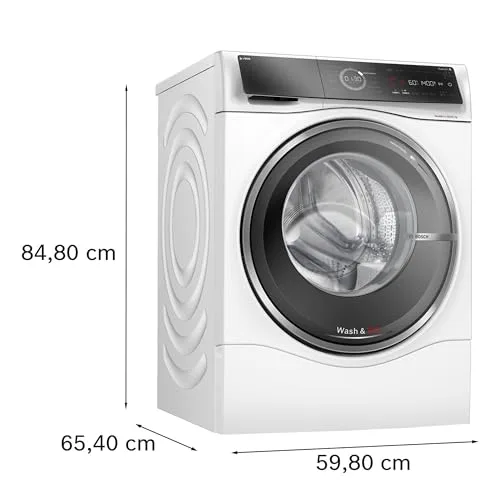 Balay ▫️ Máquina de lavar e secar roupa Bosch, 10,5/6 kg, Série 8, dosagem automática, silenciosa, Home Connect, AutoDry, branca, WNC254A0ES 2