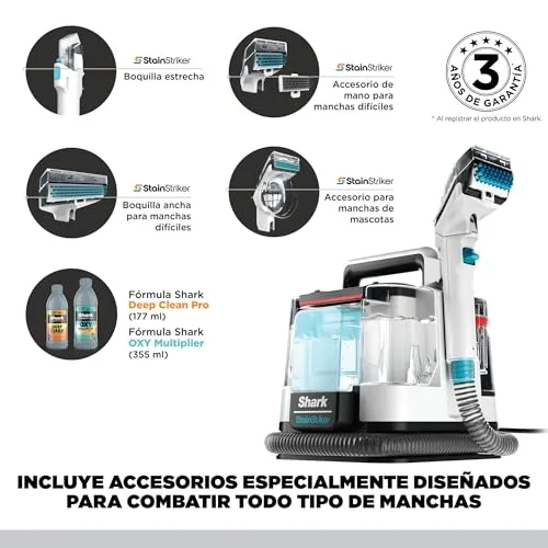 Shark ▫️ StainStriker, Limpa-manchas com 5 acessórios, 450 W 6