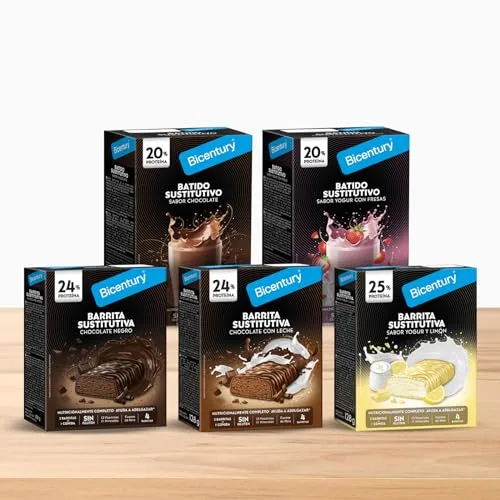 Bicentury ▫️ Batido substituto com proteína, sabor a chocolate, 16 g de proteína por batido, nutricionalmente completo com os nutrientes necessários para substituir uma refeição principal — Caixa de 5 unidades 7