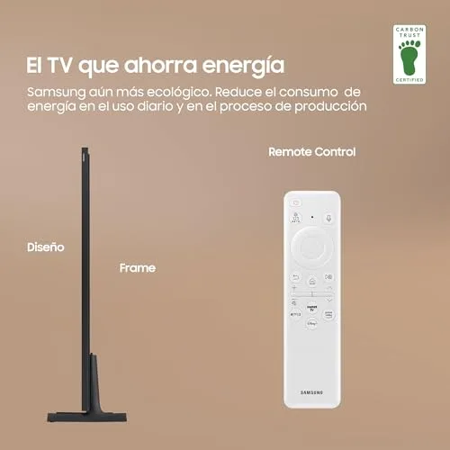 Samsung ▫️ TV The Frame 4K 2024 43LS03D – Smart TV de 43" com Galeria de Arte com Display Mate, molduras intercambiáveis, 100% de volume de cor com Quantum Dot, One Connect e cabo quase invisível 2