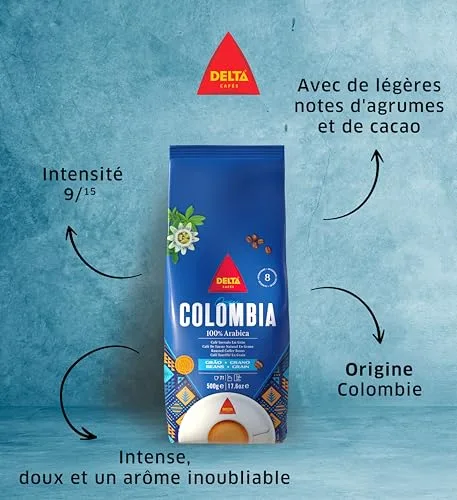 Delta Cafés ▫️ Origem Colômbia - Café em Grão - Notas suaves e aveludadas com ligeiros matizes cítricos - 500 g 3