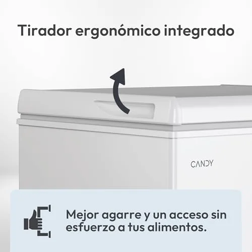 CANDY ▫️ CCHH 145E, Congelador Horizontal, Largura 70 cm, 137 L, Tecnologia Estática, 1 Cesto, Controlo Eletrónico Externo, Indicador de Temperatura, Alarme de Aumento de Temperatura, 39 dB, Branco 5