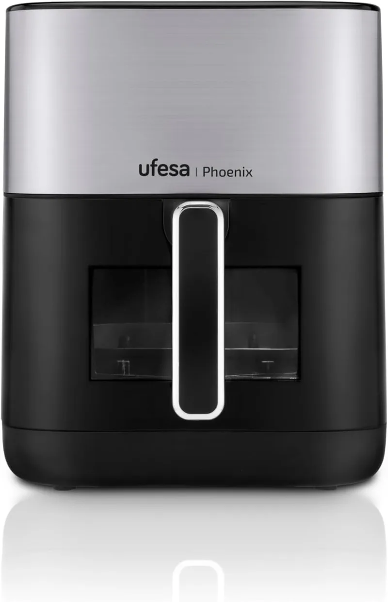 Ufesa ▫️ Phoenix, Fritadeira a Ar com Vapor, Dupla Resistência, 6 L, 1800 W, 10 Programas Predefinidos, Janela e Luz Interior