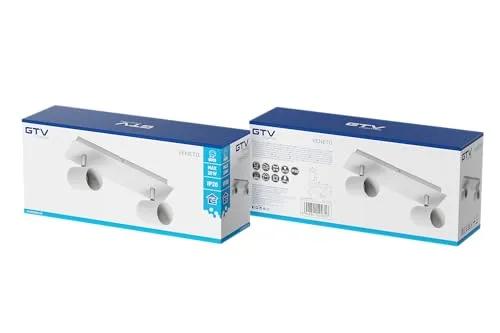 GTV ▫️ Candeeiro de teto Veneto | Iluminação moderna para escritórios, casas e quartos | Candeeiros de teto | 2 x GU10 | Redondos | Branco 3