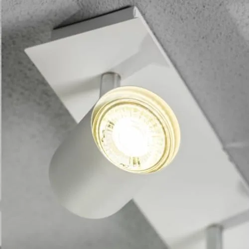 GTV ▫️ Candeeiro de teto Veneto | Iluminação moderna para escritórios, casas e quartos | Candeeiros de teto | 2 x GU10 | Redondos | Branco 5