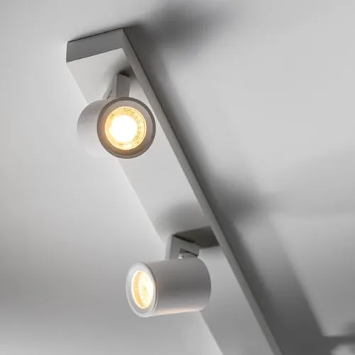GTV ▫️ Candeeiro de teto Veneto | Iluminação moderna para escritórios, casas e quartos | Candeeiros de teto | 2 x GU10 | Redondos | Branco 6
