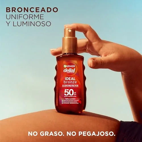 L'Oreal Paris ▫️ Garnier Delial Ideal Bronze Óleo Solar de Alta Proteção FPS 50, 150 ml 6