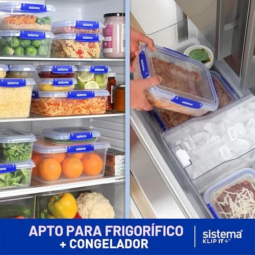 Sistema ▫️ KLIP IT PLUS – recipientes para armazenamento de alimentos | 1 L | Conjunto de 4 recipientes herméticos | Fecho hermético | Clips de fecho fácil 4