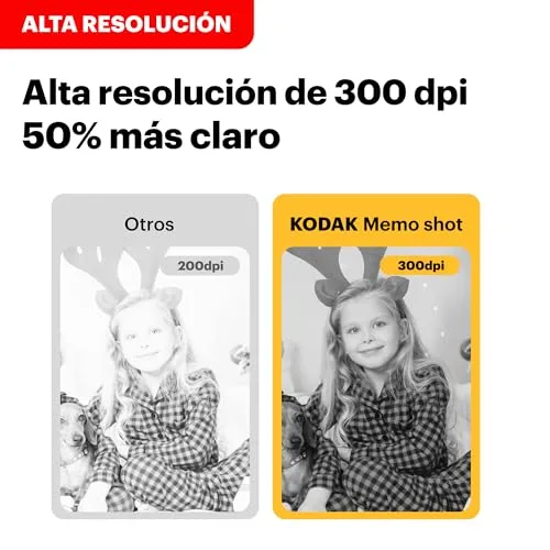 KODAK ▫️ Memo Shot ERA - Câmara digital instantânea e impressora de etiquetas fotográficas, cor branca (câmara com 1 rolo de cartucho de etiquetas One-Touch) 4