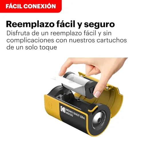 KODAK ▫️ Memo Shot ERA - Câmara digital instantânea e impressora de etiquetas fotográficas, cor branca (câmara com 1 rolo de cartucho de etiquetas One-Touch) 5