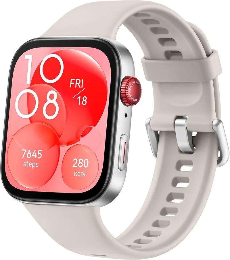 HUAWEI ▫️ Watch FIT 3, ecrã AMOLED de 1,82 polegadas, design ultrafino, chamadas por Bluetooth, autonomia da bateria até 10 dias, compatível com Android e iOS, branco