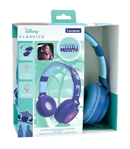 LEXIBOOK ▫️ Stitch, Auscultadores Bluetooth, HPBT015D 4