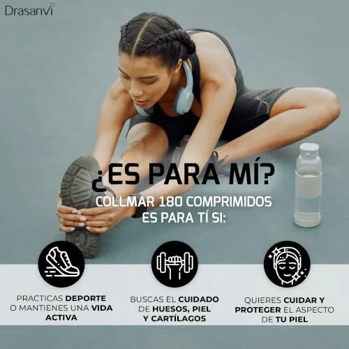 Drasanvi ▫️ COLÁGENO HIDROLISADO com Ácido Hialurónico, Magnésio e Vitamina C Natural - Ossos e Articulações - Colagénio Marinho 3 900 mg/dia | 186 comprimidos = 31 dias | Sabor a Baunilha 3