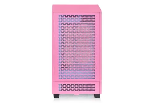 Thermaltake ▫️ The Tower 200 | Mini-torre vertical Mini-ITX | 2 ventoinhas CT140 pré-instaladas | Vidro temperado e elevado fluxo de ar | Compatível com AIO de 280 mm | Rosa Bolha 3