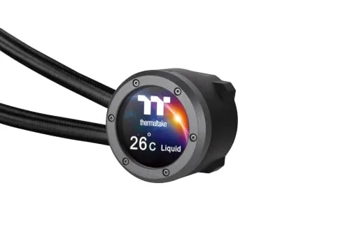 Thermaltake ▫️ TH360 V2 Ultra EX ARGB | Sistema de refrigeração líquida AIO para CPU de 360 mm | Ecrã LCD IPS de 2,1” | MagForce 2.0 com 3 ventoinhas CT120 ARGB PWM | Intel LGA1700/1851, AMD AM4/AM5 | Preto 6