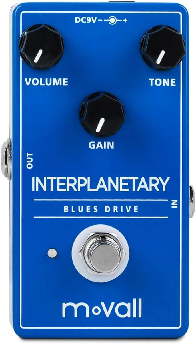 Movall ▫️ MP-100 - Interplanetary Blues Drive, pedal de guitarra Overdrive de baixo ganho