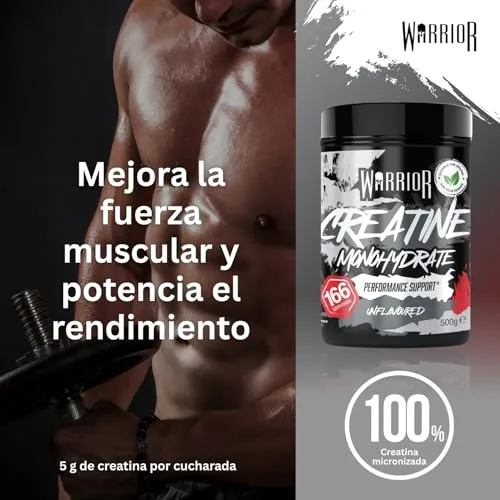 Warrior ▫️ Creatina Monohidratada em Pó 500 g, Vegana – Sem Sabor (Neutra) 6