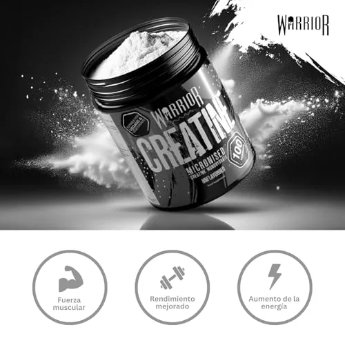 Warrior ▫️ Creatina Monohidratada em Pó 500 g, Vegana – Sem Sabor (Neutra) 7