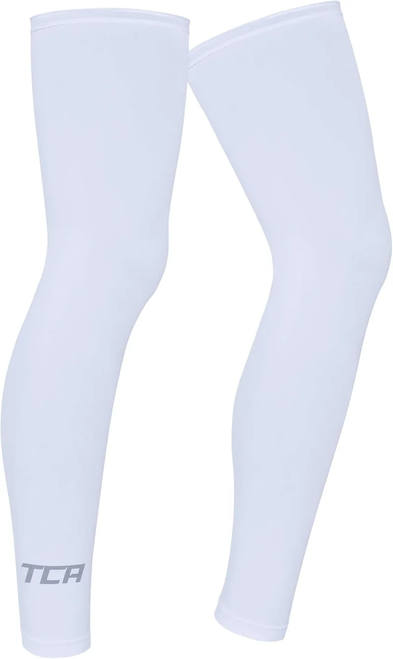 TCA ▫️ Manga UPF 50+, Anti-Llip, Polainas para o ano inteiro, para homens e mulheres, para ciclismo, corrida, caminhada e basquetebol — Manga de compressão completa para as pernas.