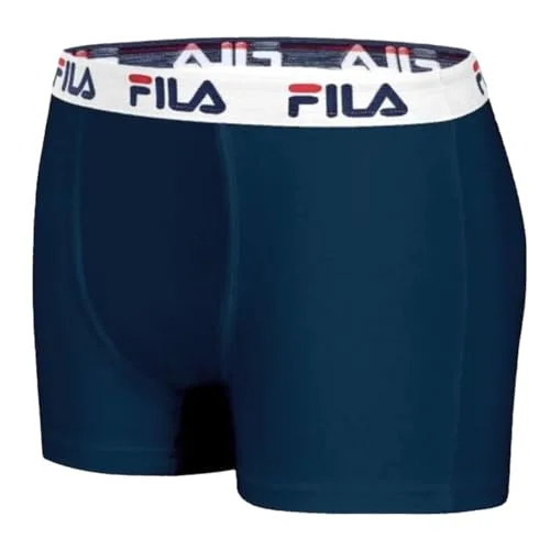 FILA ▫️ Cuecas Boxer de Algodão para Homem, Roupa Interior Masculina, Elásticas, Malha Ventilada (Conjunto de 4) 3
