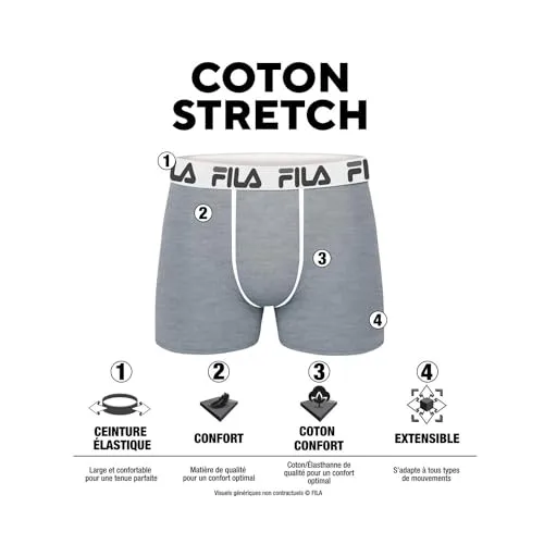 FILA ▫️ Fi/1bcx4/Fu5040 Roupa interior masculina (conjunto de 4) 2