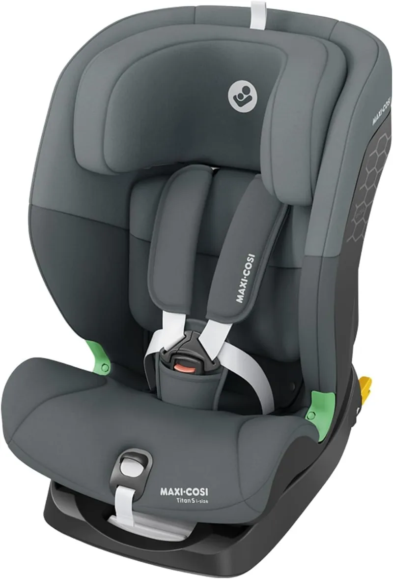 Maxi-Cosi ▫️ Titan S i-Size, cadeira auto para várias idades, 15 meses a 12 anos (76-150 cm), cadeira auto ISOFIX, 5 posições de reclinação e 13 posições do apoio para a cabeça, proteção G-CELL, arnês de 5 pontos, cor Tonal Graphite