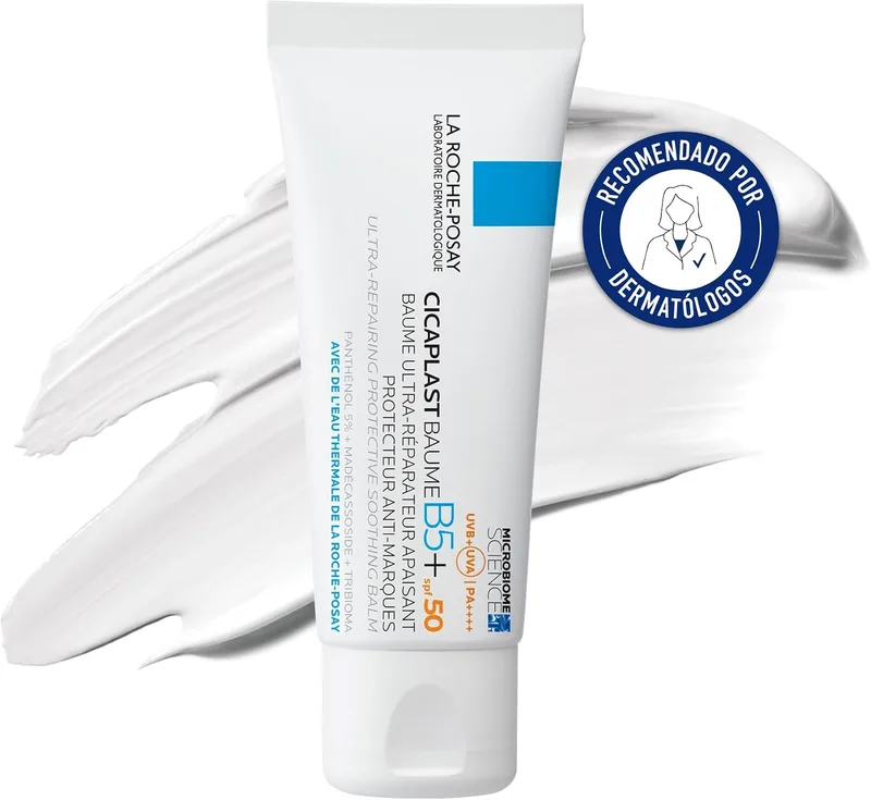 La Roche-Posay ▫️ Bálsamo Calmante Reparador, Proteção Solar FPS 50, Para Marcas e Tatuagens, Alivia e Repara a Pele, Adequado para Todos os Tipos de Pele, Cicaplast Baume B5+, 40 ml
