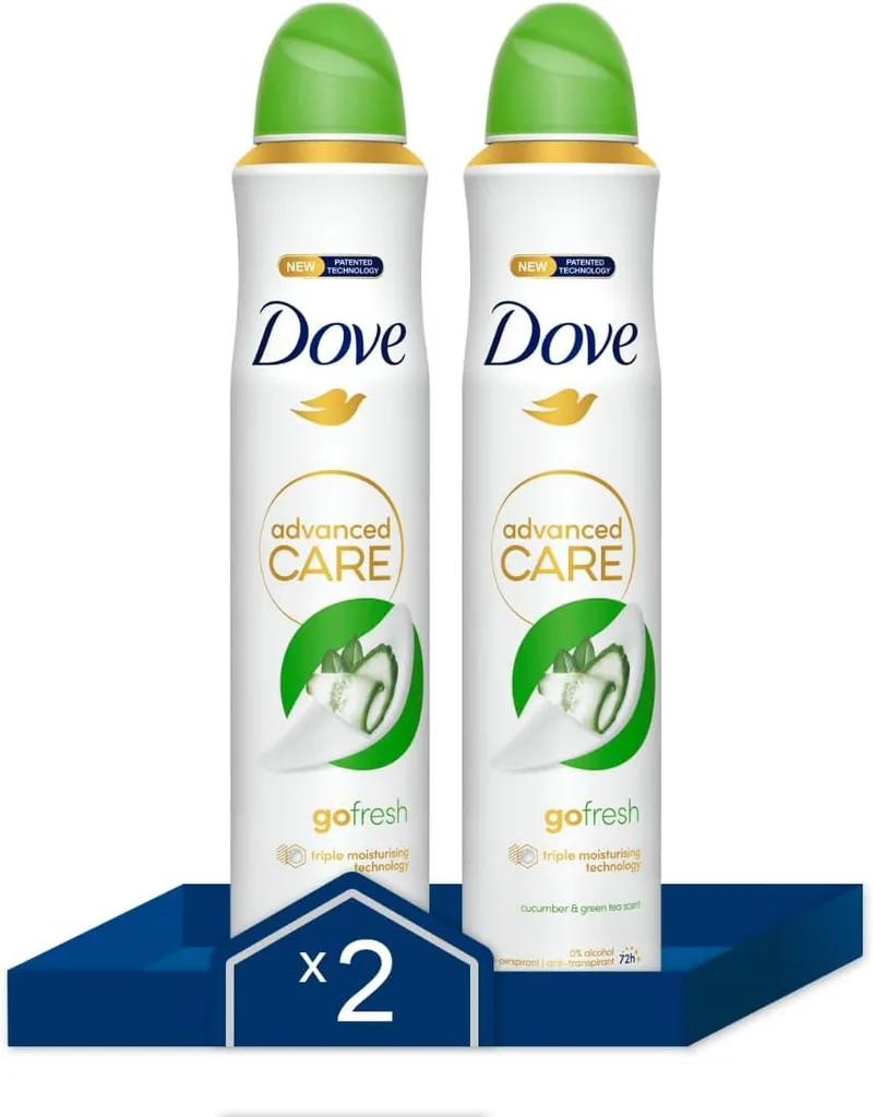 Dove ▫️ Advanced Care Spray de Pepino 72h Embalagem Económica 200 ML x2,