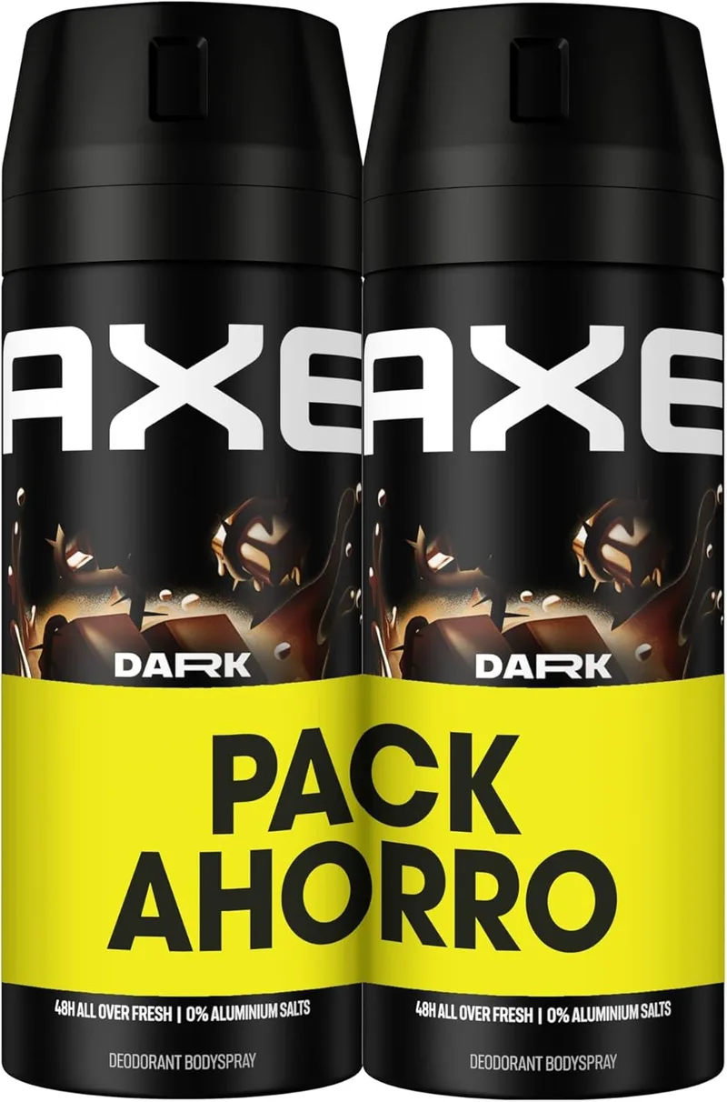 Axe ▫️ Antitranspirante Desodorizante Bodyspray DARK TEMPTATION Embalagem Económica 2x150 ML,