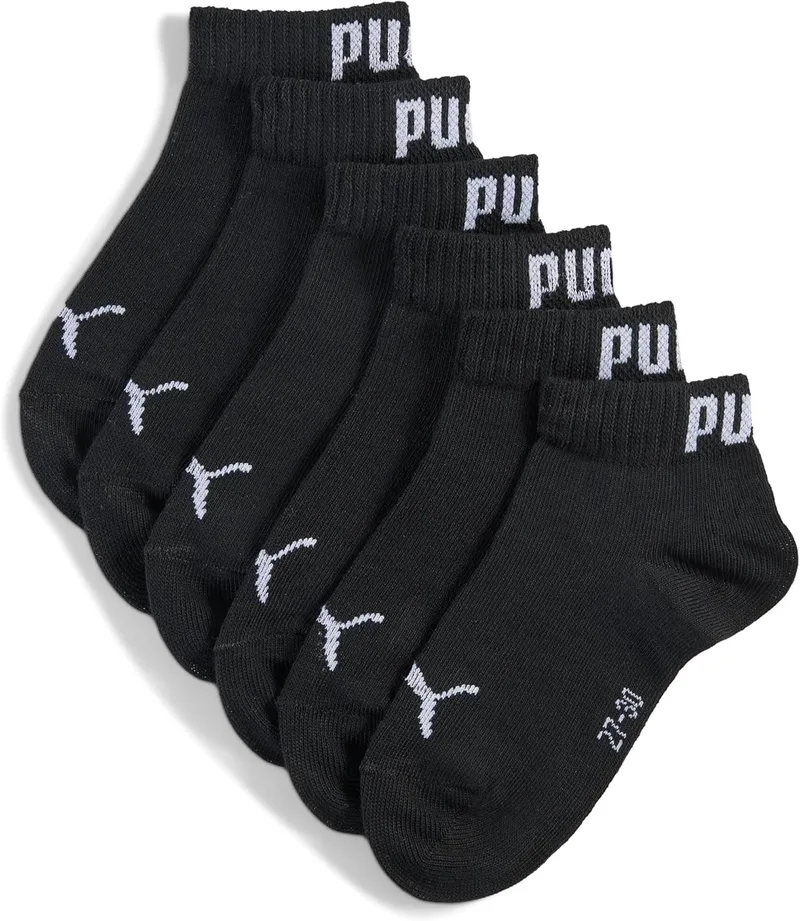 PUMA ▫️ Meias Kids Plain Quarter Unissexo para crianças (Conjunto de 3)