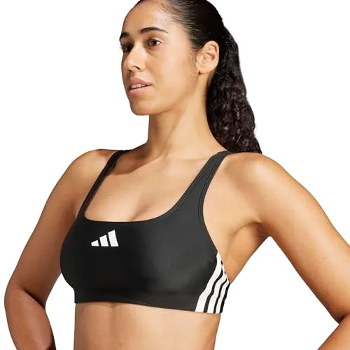 adidas ▫️ Biquíni feminino com costas em V e 3 faixas 5
