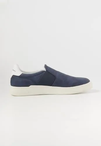 Koroshi ▫️ Ténis Slip-On para Homem em Couro Sintético, Azul-marinho 2