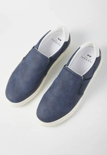 Koroshi ▫️ Ténis Slip-On para Homem em Couro Sintético, Azul-marinho 6