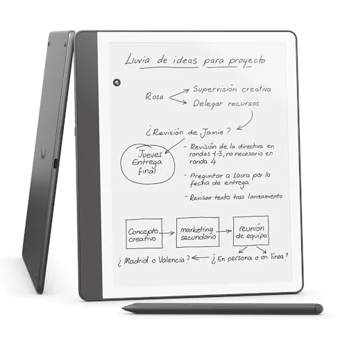 Amazon ▫️ Kindle Scribe (64 GB) | Ecrã redesenhado com bordas uniformes. Escreva à mão nos seus livros e documentos | Caneta premium | Cinza tungsténio 3