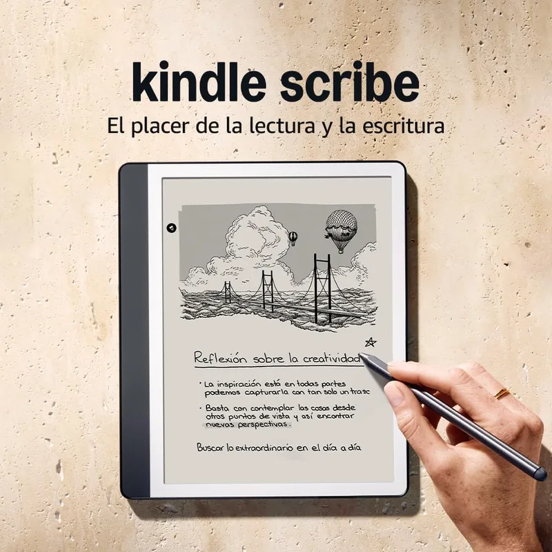 Visite a loja Kindle da Amazon ▫️ Amazon Kindle Scribe (32GB) | Ecrã redesenhado com margens suaves. Escreva à mão nos seus livros e documentos | Stylus Premium | Cinzento tungsténio