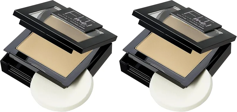 MAYBELLINE ▫️ New York Fit Me, Pó Compacto Matificante e Antibrilho, Tom 220 Natural Beige, 30 ml (Embalagem de 2)