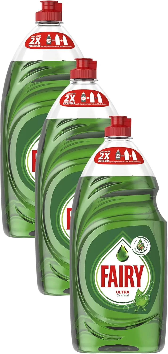 FAIRY ▫️ Ultra Detergente para Lavar a Mão, Excelente Poder Desengordurante, 820 ml (Embalagem de 3)