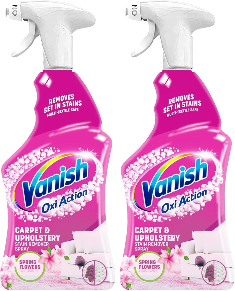 Vanish ▫️ Removedor de Manchas Pré-tratante para tapetes e estofos em spray – 750 ml (Embalagem de 2)