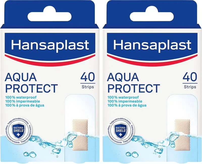 Hansaplast ▫️ Aqua Protect 40 emplastros (embalagem de 2)