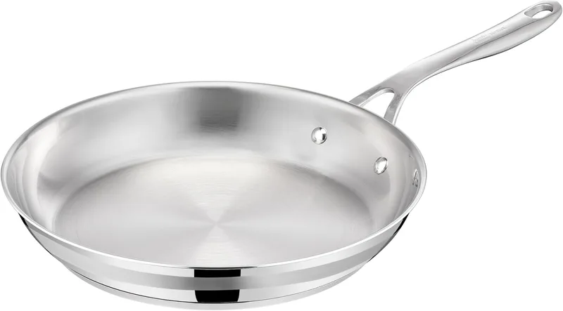 Tefal ▫️ Jamie Oliver - Frigideira de 24 cm, resistente à indução, sem revestimento antiaderente, Thermo-Fusion, lavável na máquina de lavar louça e no forno, aço inoxidável