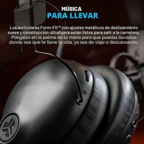 JLab ▫️ Studio Pro+ Auscultadores sem fios Bluetooth com design sobre a orelha - 65 h, Preto 7